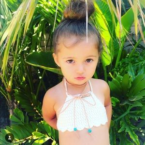 Handmade crochet top bathing suit kids 3t